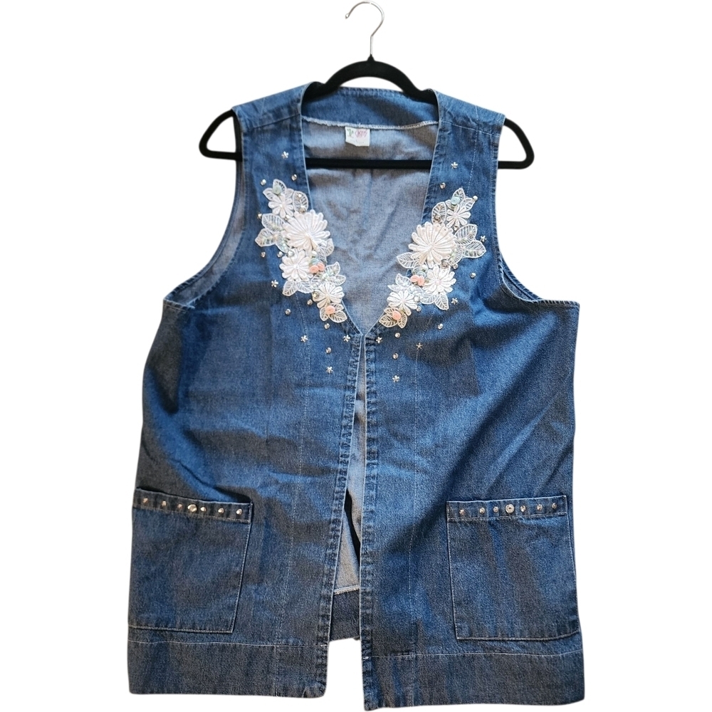 Cactus Vintage Blue Denim Fabric Size Large